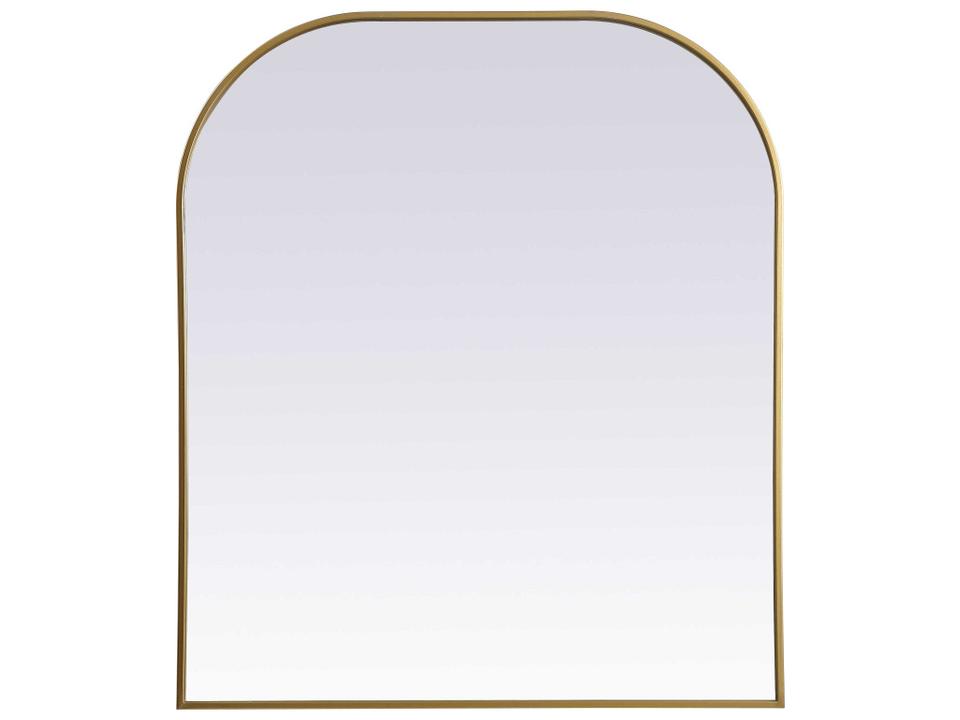 Blaire Arched Wall Mirror in Brass