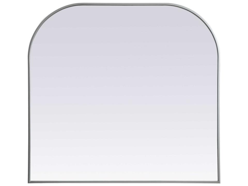 Blaire Arch Wall Mirror in Silver with Metal Frame