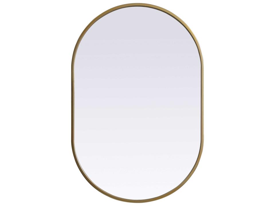 Asha Oval Wall Mirror 30 x 20 Inch in Brass
