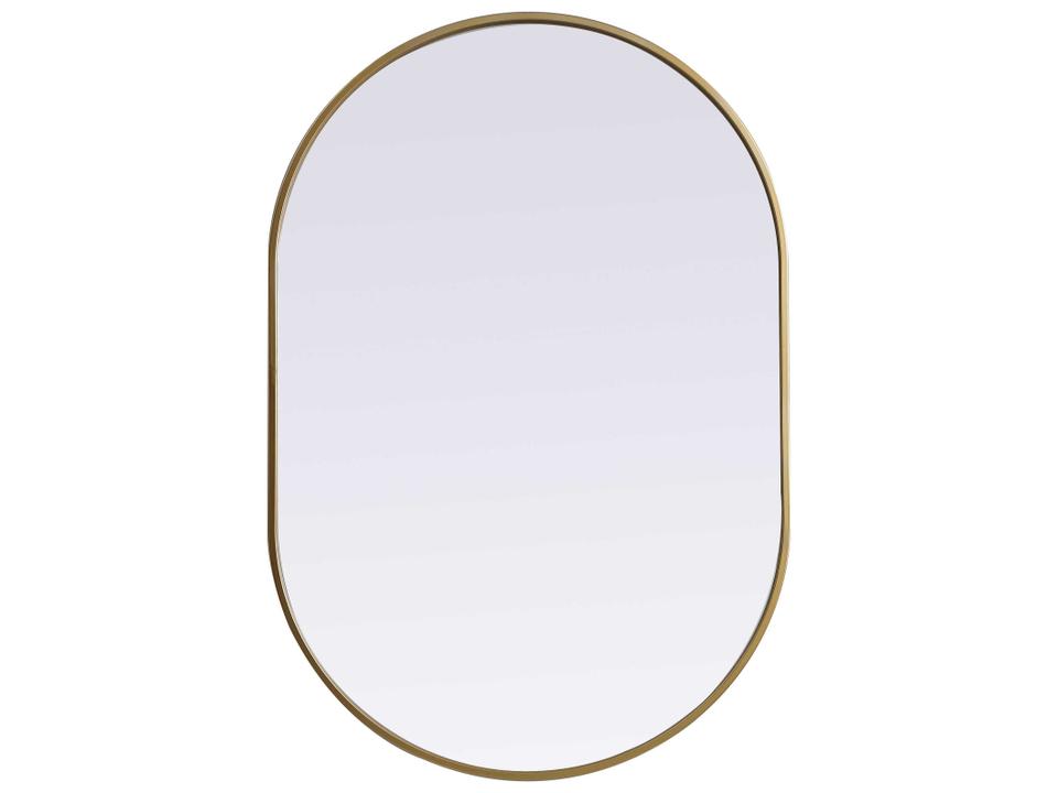 Asha Oval Wall Mirror in Brass Finish