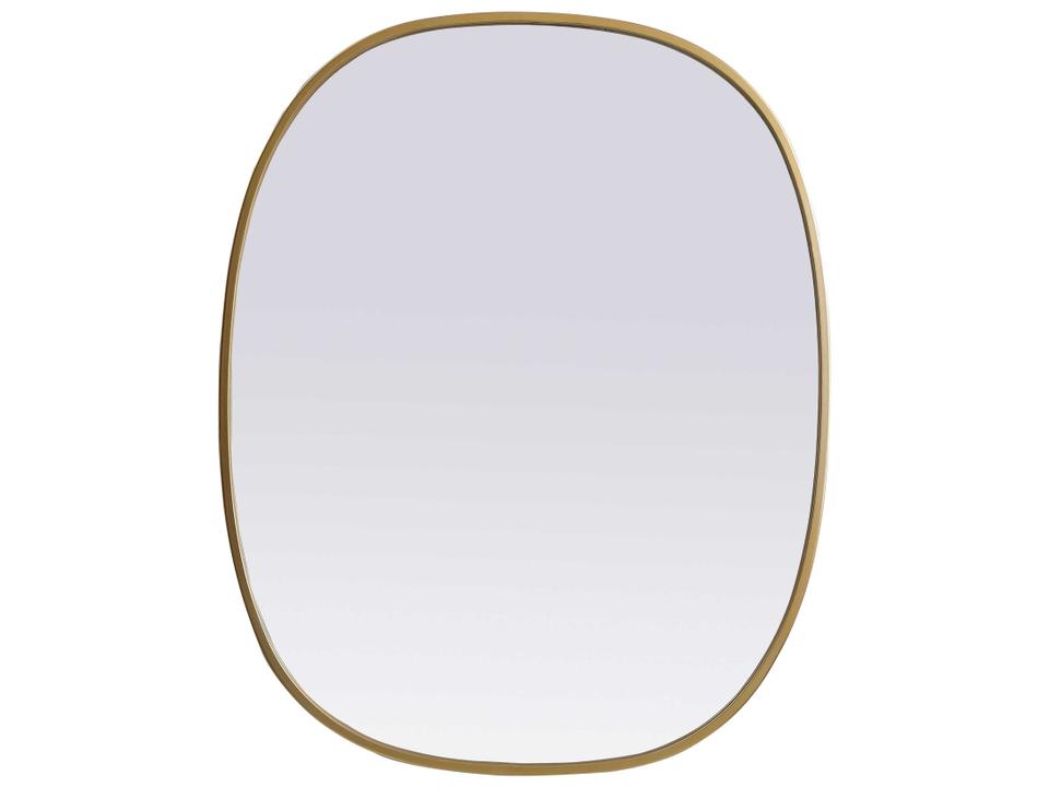 Brynn Oval Wall Mirror in Brass Finish
