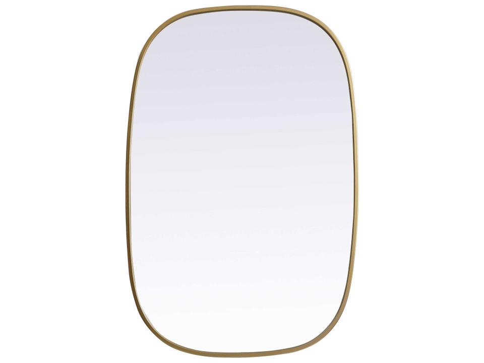 Brynn Oval Wall Mirror in Brass Finish