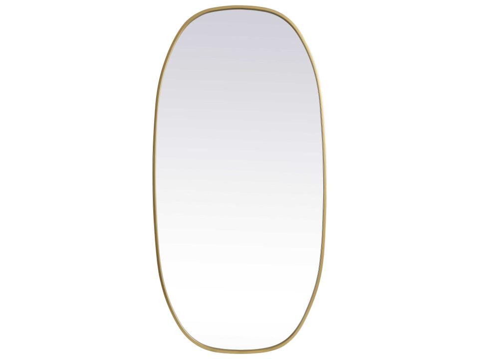 Brynn Oval Wall Mirror in Brass