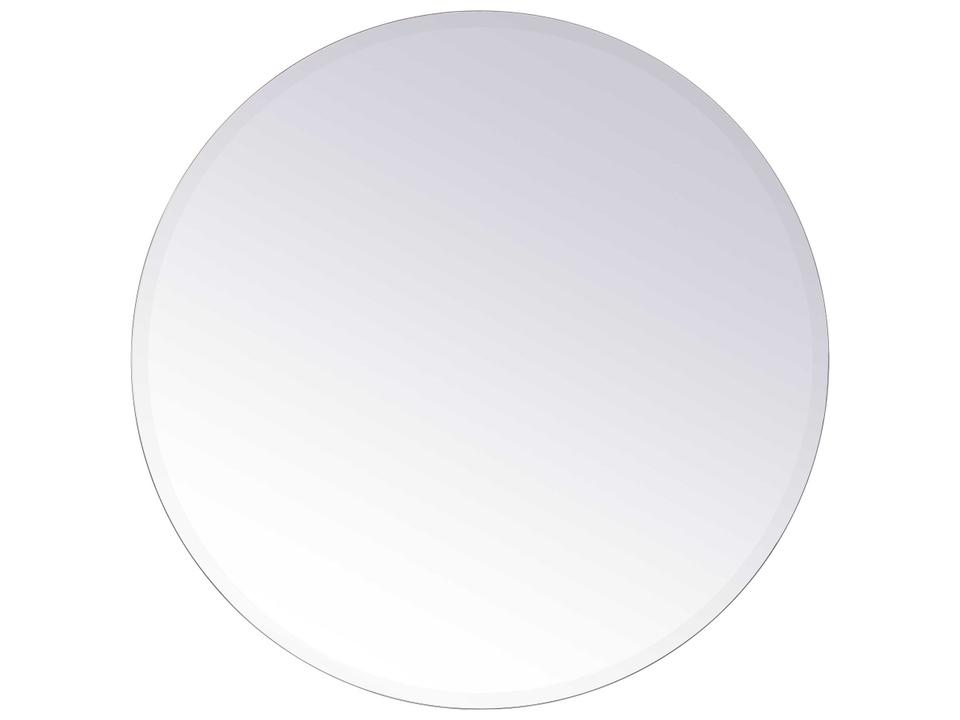 Metropolitan Clear Round Wall Mirror with Beveled Edge