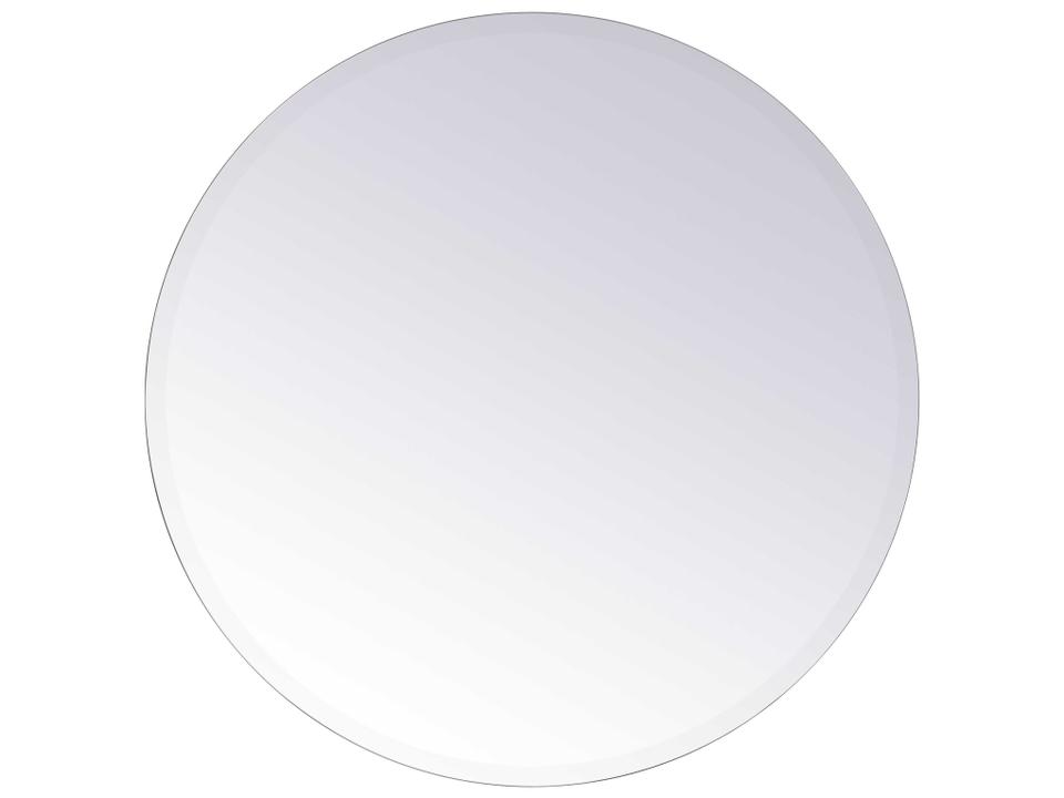 Gracin Clear Round Wall Mirror with Beveled Edges