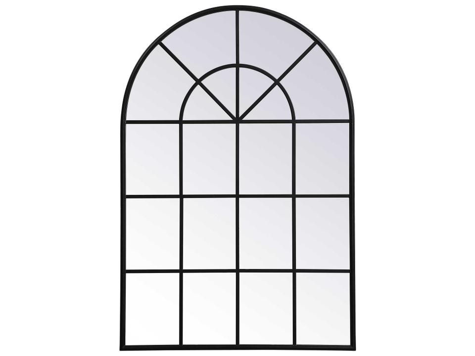 Motif Black Wall Mirror with Iron Frame