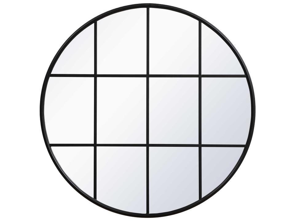 Motif Black Round Wall Mirror