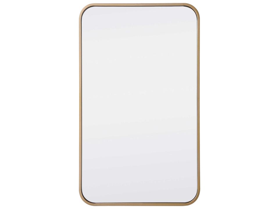 Evermore 18x30 Inch Rectangular Wall Mirror in Brass