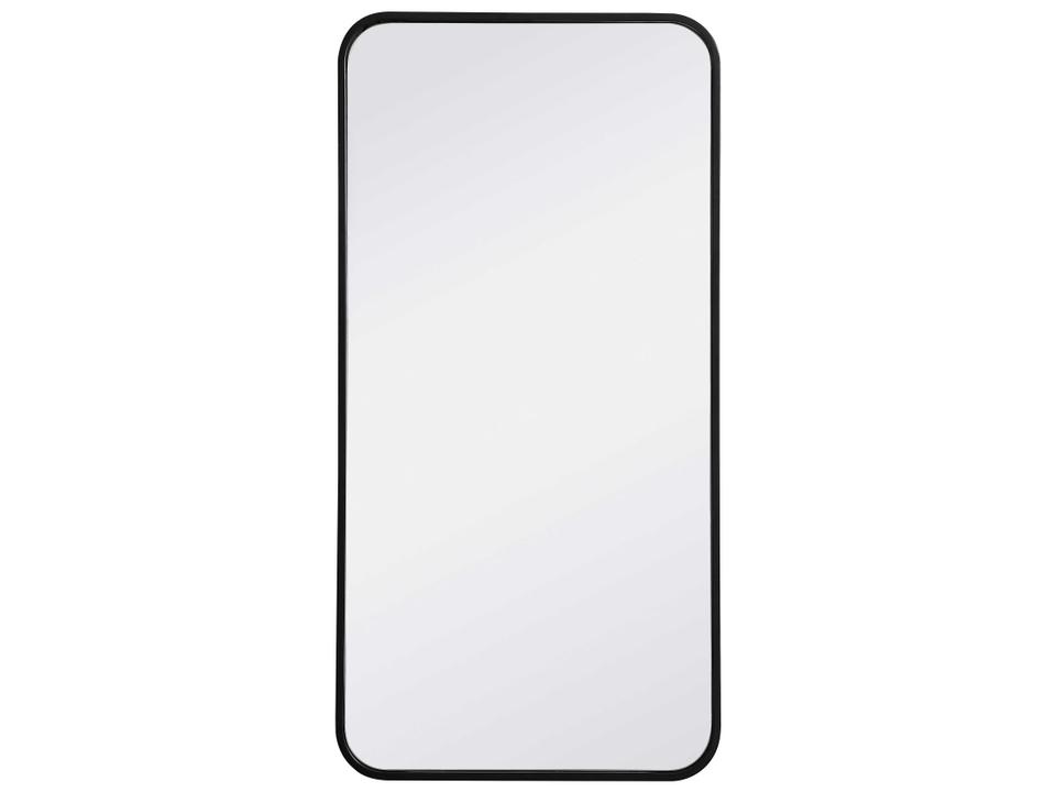 Evermore Rectangle Wall Mirror in Black Metal
