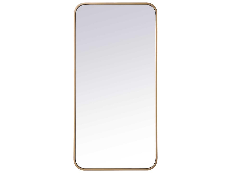 Evermore Rectangular Wall Mirror in Brass