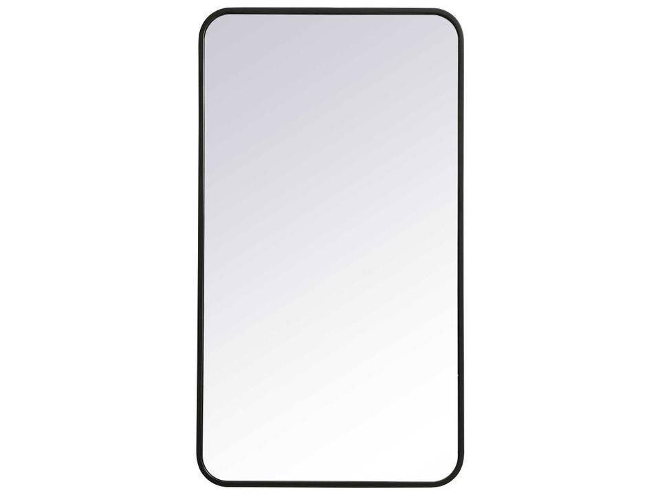 Evermore Rectangular Wall Mirror in Black with Thin Metal Frame
