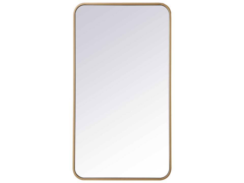 Evermore Rectangle Metal Wall Mirror in Brass