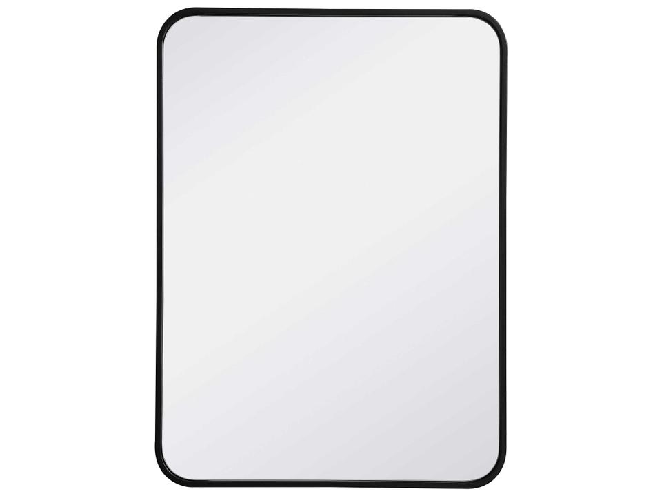 Evermore Rectangle Wall Mirror in Black Finish 30 x 22 Inch