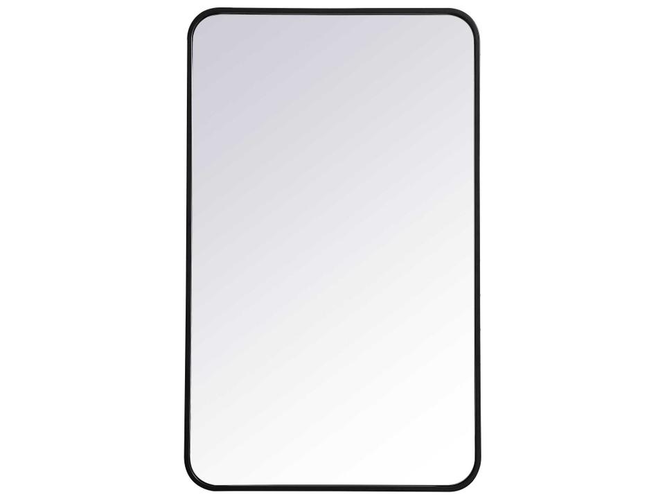 Evermore 22 x 36 Inch Black Metal Framed Wall Mirror
