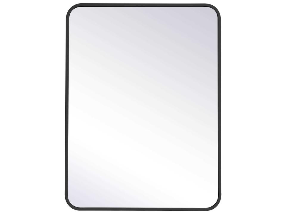 Evermore 32 x 24 Inch Black Rectangular Wall Mirror