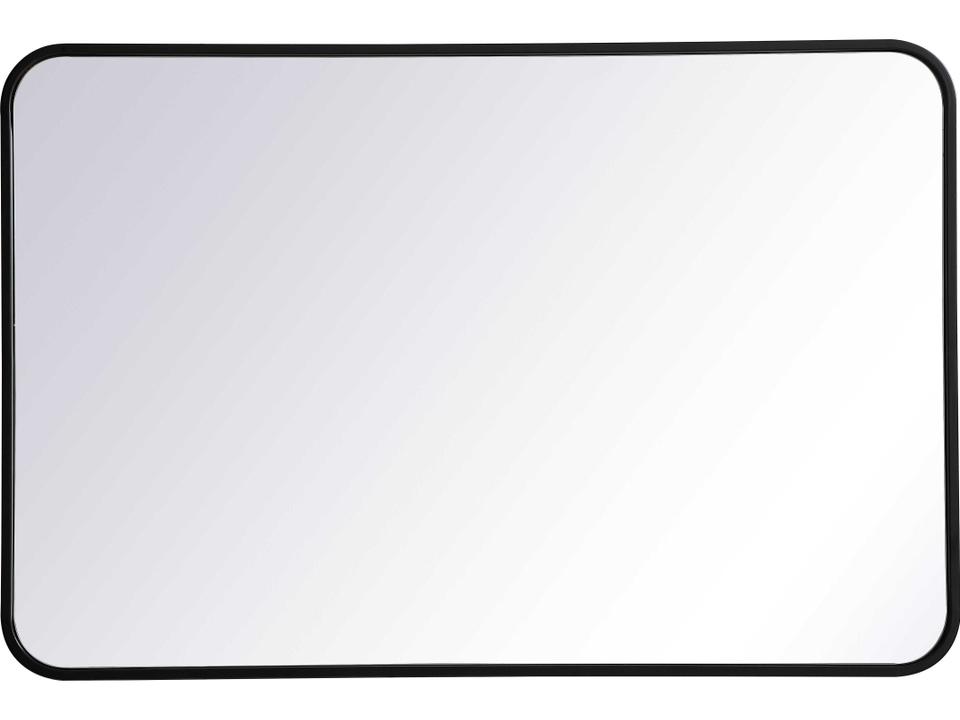 Evermore 24x36 Inch Rectangular Metal Framed Mirror in Black