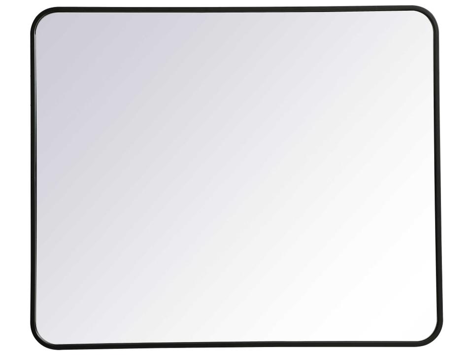 Evermore 30 Inch x 36 Inch Rectangular Wall Mirror in Black
