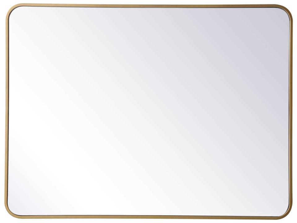 Evermore Rectangular Wall Mirror in Brass 30x40 Inch