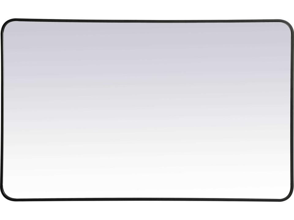 Evermore Rectangle Mirror in Black Finish