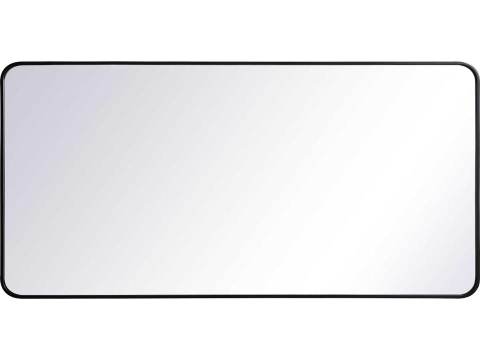 Evermore Rectangular Mirror in Black with Thin Metal Frame