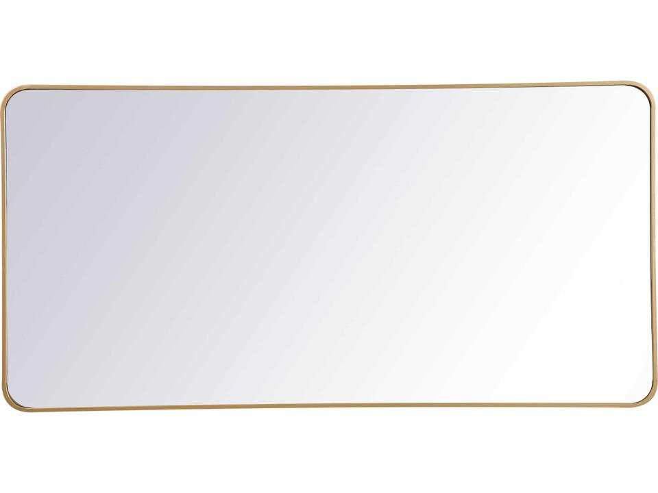 Evermore Rectangular Wall Mirror in Brass Finish