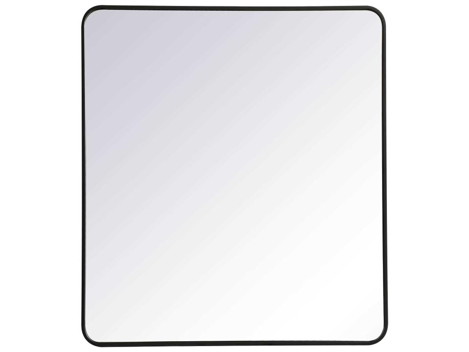 Evermore Rectangle Wall Mirror Black Metal Frame