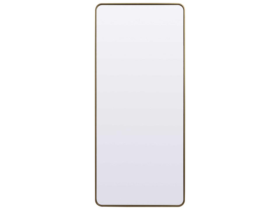 Evermore Rectangular Floor Mirror in Brass