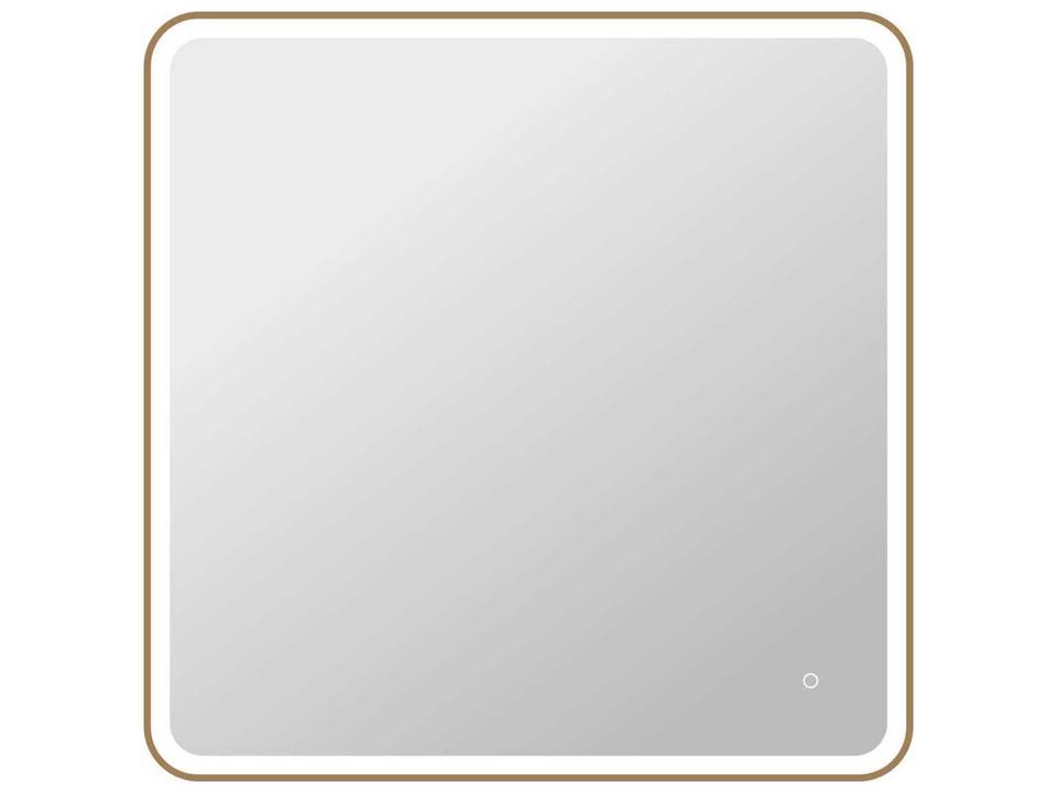 Harmoni 42 Inch Square LED Wall Mirror in Satin Gold