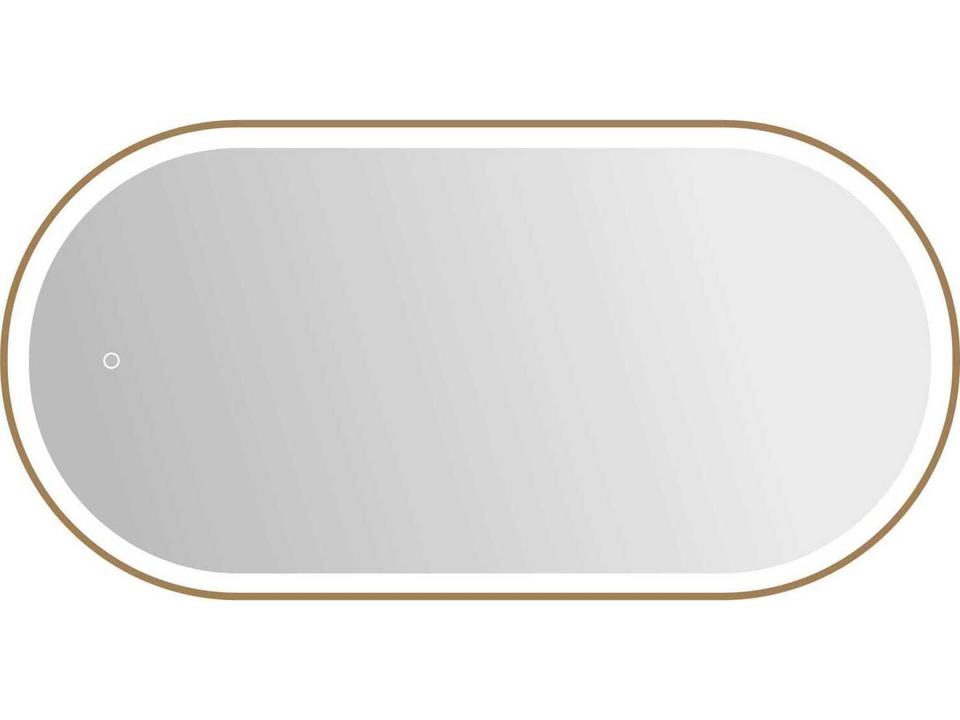 Harmoni Oval LED Wall Mirror in Satin Gold