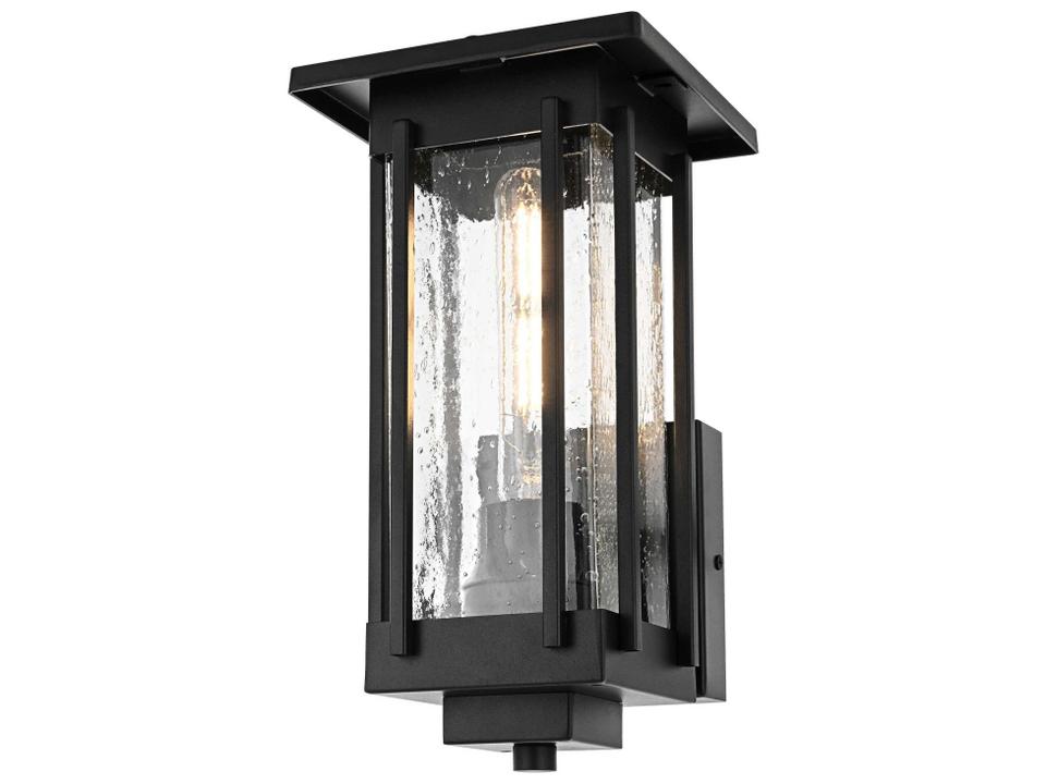 Melvale 1-Light Outdoor Wall Sconce in Black
