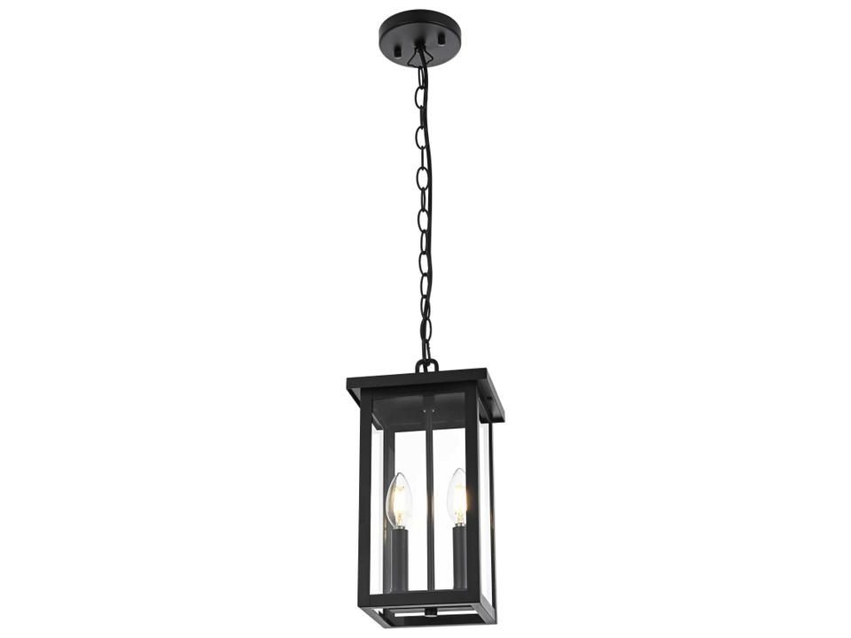 Venango 2-Light Iron Outdoor Hanging Light in Black