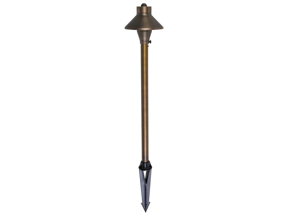 Chanterelle Outdoor Path Light in Antique Brass