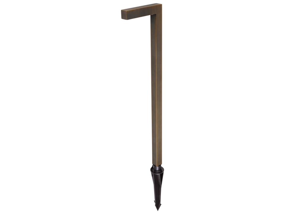 Aera Single 12V Landscape Path Light in Antique Brass