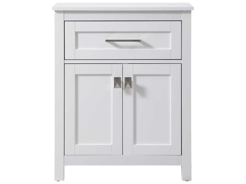 Adian Bathroom Storage Cabinet White Freestanding with Soft-Close Drawer