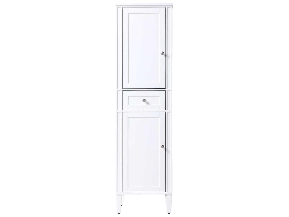 Park Avenue White Rubberwood Bath Storage Cabinet