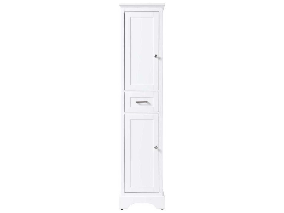 Americana 16-Inch White Bath Storage Cabinet with Shaker Style Doors