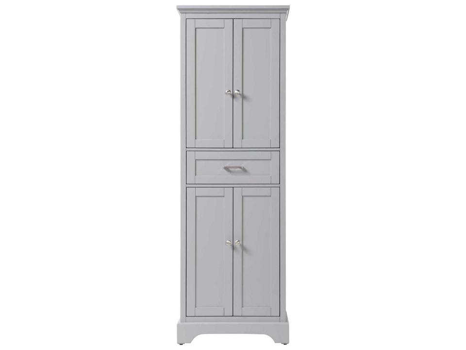 Americana 24-Inch Bath Storage Cabinet Grey Rubberwood