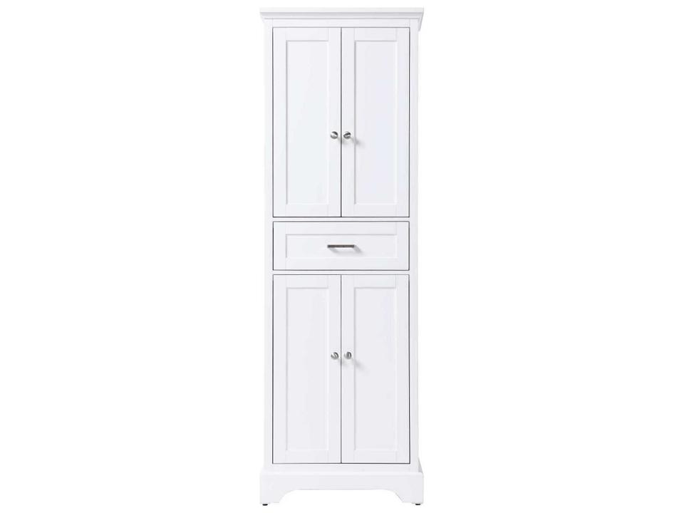Americana White Rubberwood Bath Storage Cabinet
