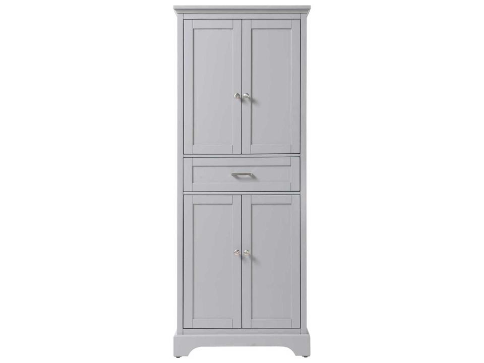 Americana Grey Rubberwood Bath Storage Cabinet