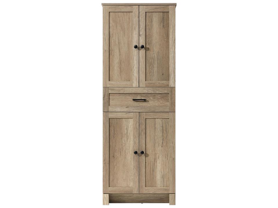 Soma 24 Inch Natural Oak Bathroom Storage Cabinet with Soft-Close Doors