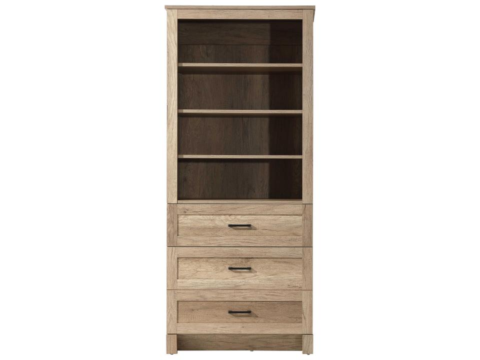 Soma Natural Oak Bath Storage Glass Cabinet