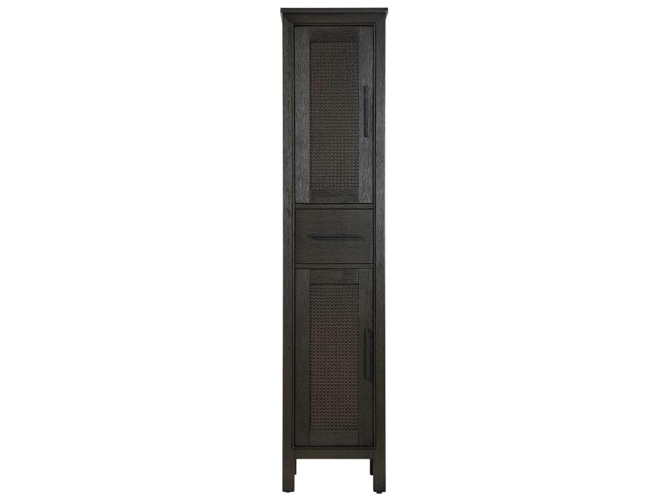Alina Chocolate Oak Rubberwood Bath Storage Cabinet