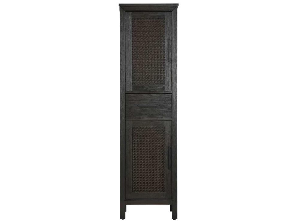 Alina Bath Storage Cabinet in Chocolate Oak Brown Rubberwood