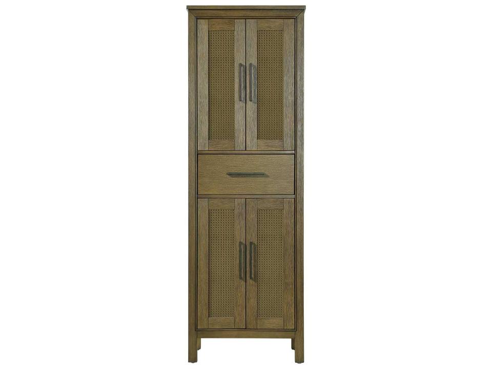Alina Hazel Oak Rubberwood Bath Storage Cabinet