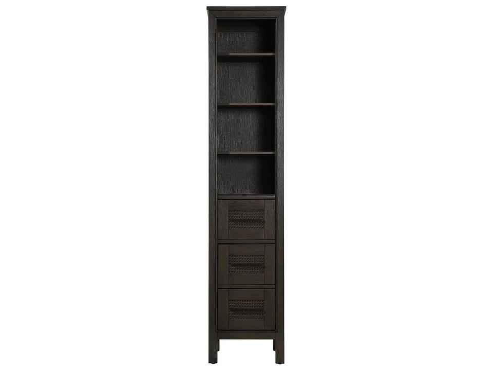 Alina 16-Inch Chocolate Oak Open Shelving Bath Storage Cabinet
