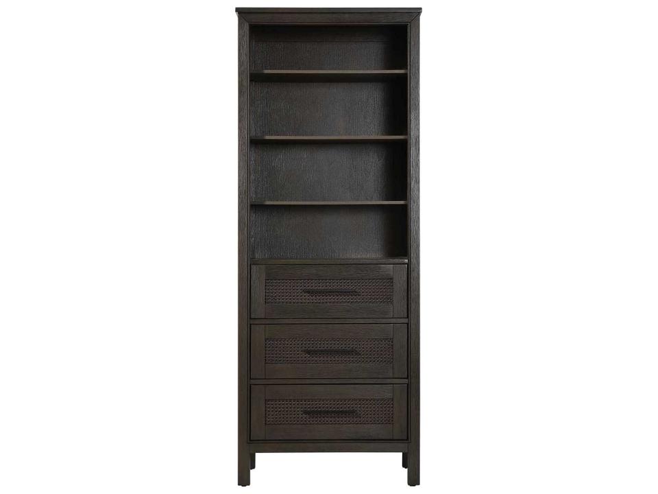Alina 28-Inch Chocolate Oak Open Shelving Bath Storage Cabinet
