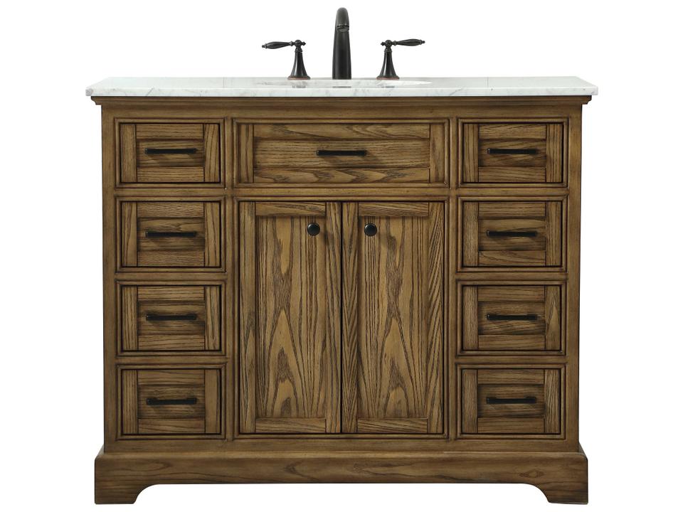 Americana 42-Inch Single Bathroom Vanity Set in Driftwood