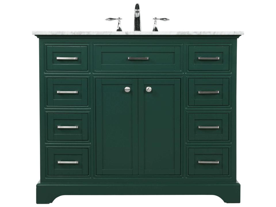 Americana 42 Inch Single Bathroom Vanity in Green