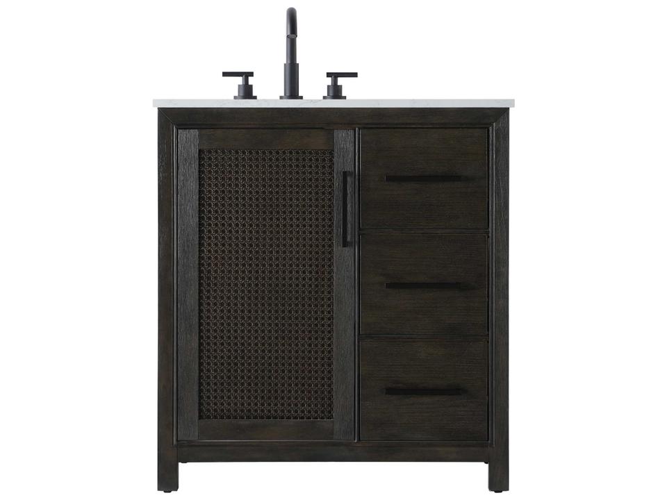 Alina 32-Inch Single Bathroom Vanity in Chocolate Oak