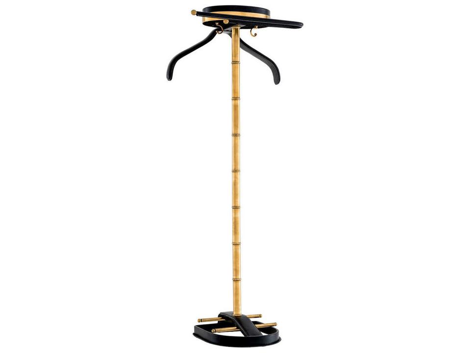 Mckinsey Vintage Brass Black Leath Dressboy